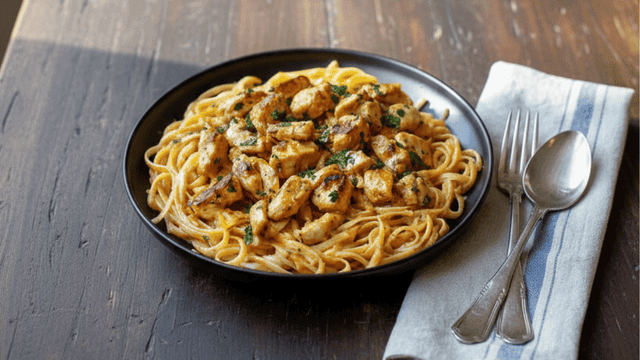 Cowboy butter chicken linguine-1