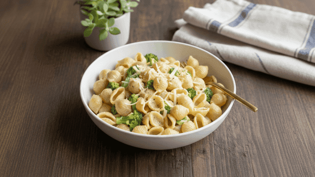 Creamy broccoli small shell-1
